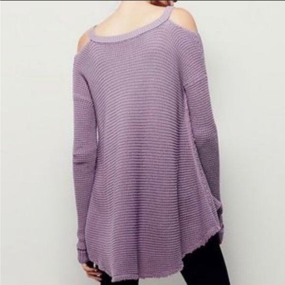 FREE PEOPLE Womens Cold Shoulder Long Sleeve Swing Tunic Sweater Top Size XS - Picture 5 of 6